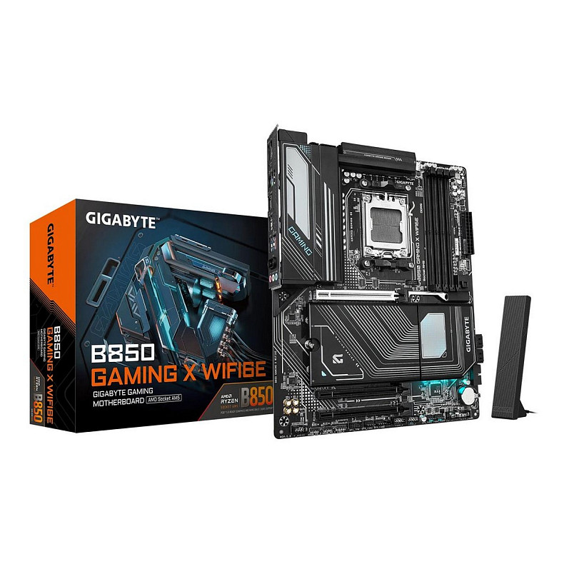 Материнська плата GIGABYTE B850 GAMING X WIFI6E sAM5 B850 4xDDR5 M.2 Wi-Fi BT HDMI DP ATX