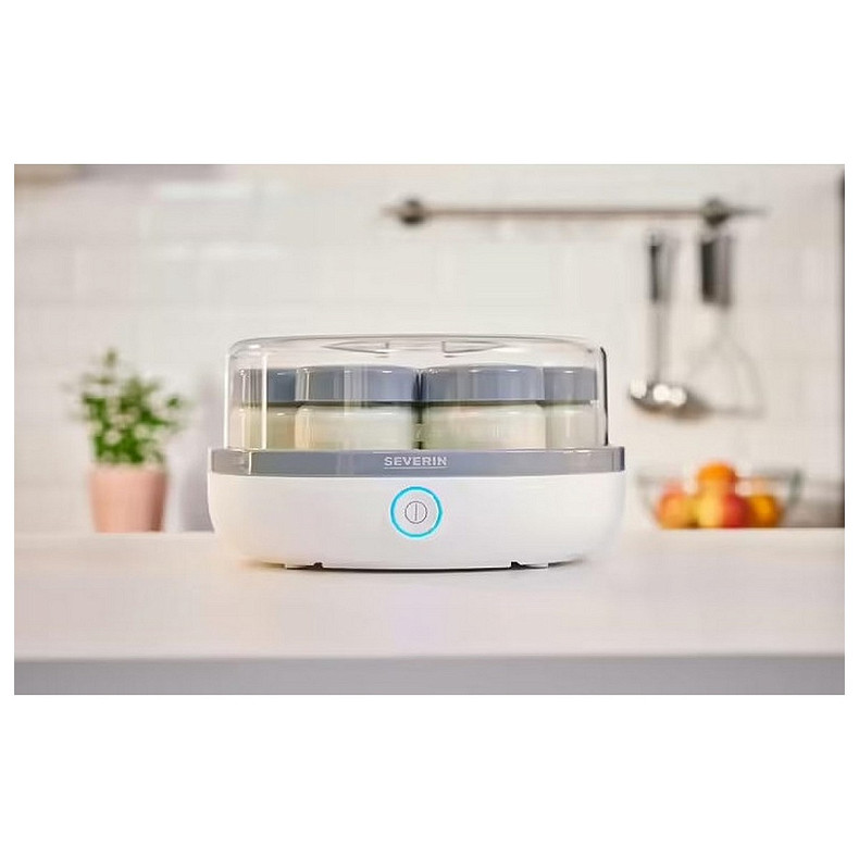 Йогуртниця Severin 13Вт, пластик, біло-сірий