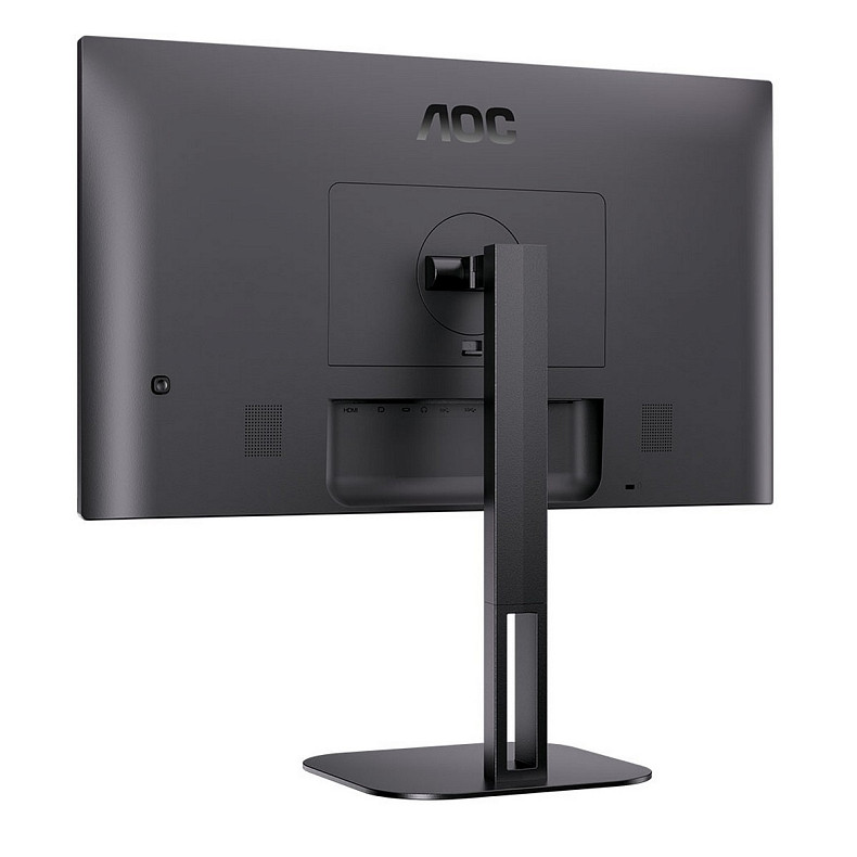 TFT 27" AOC Q27V5C/BK, QHD, IPS, 75Гц, 1 мс, HDMI, DP, USB-C, USB-hub, HAS, Pivot, колонки, чорний