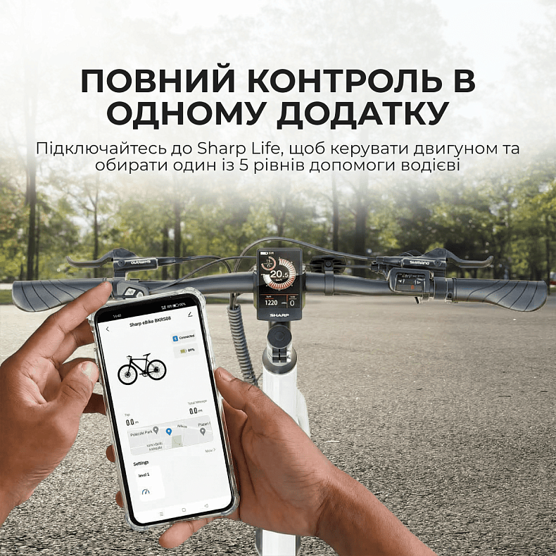 Електровелосипед Sharp 20.5" White Glossy (BK-GS03E-W)