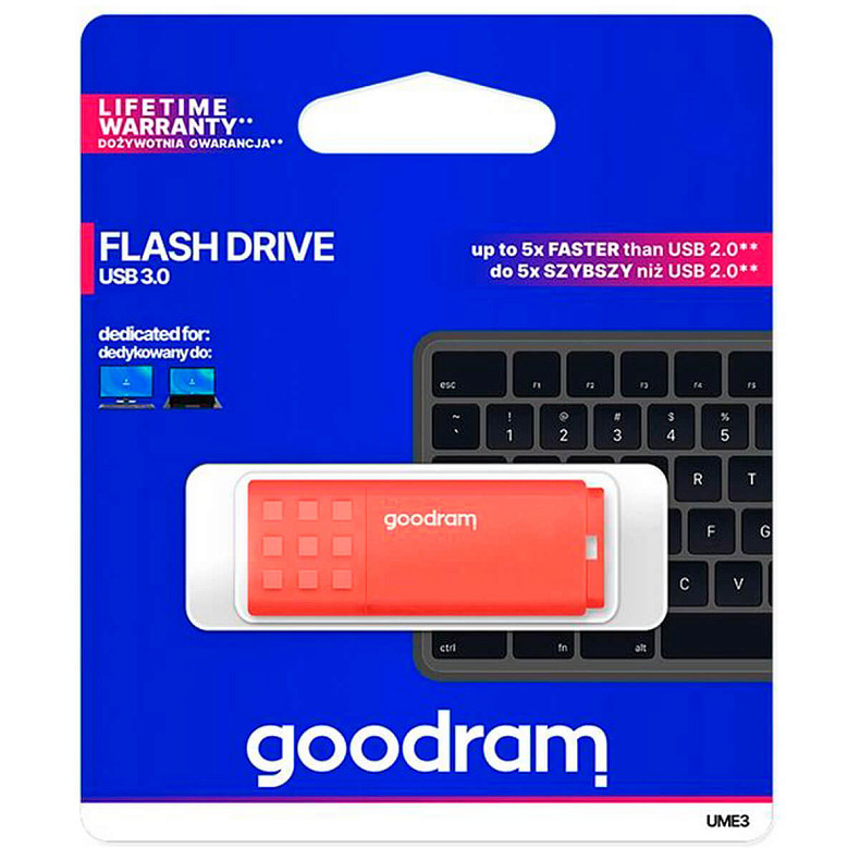 Флеш-накопичувач 3.0 128GB GOODRAM UME3 Orange (UME3-1280O0R11)