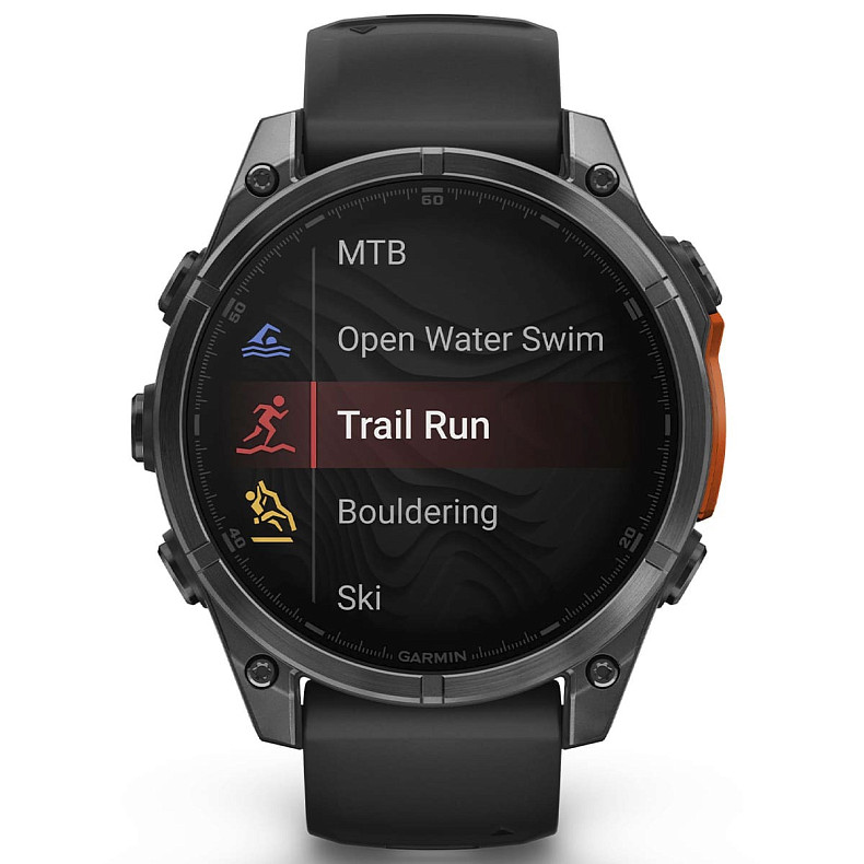 Спортивные часы GARMIN Fenix 8 47mm AMOLED Slate Grey with Black Silicone Band