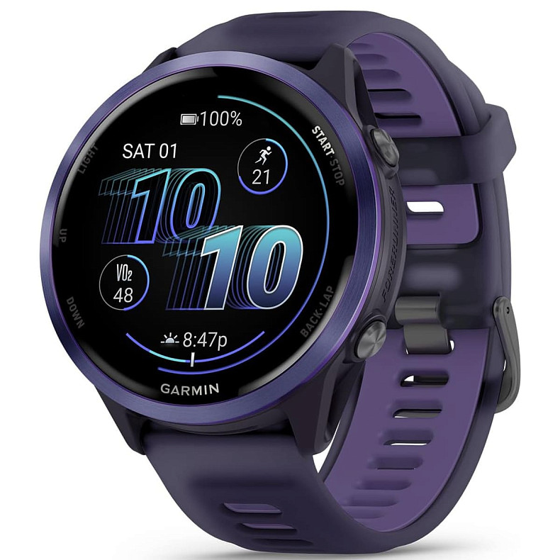 Спортивний годинник Garmin Forerunner 570 47mm Indigo Aluminum with Translucent Imperial Purple/Indigo Band (010-02971-02)