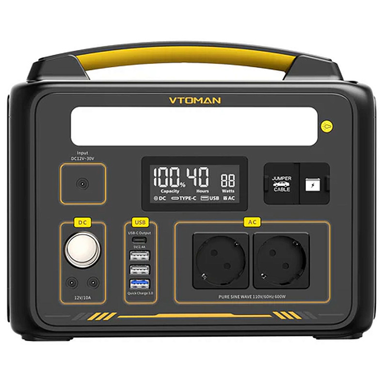 Зарядна станція Vtoman Jump 600X (299 Вт/г) LiFePo4 600W