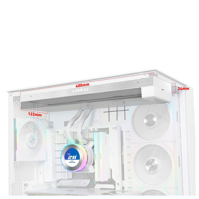 Система водяного охлаждения Lian Li HydroShift II LCD-C 360 Fanless White (G89.GHS2LCD36W.00)