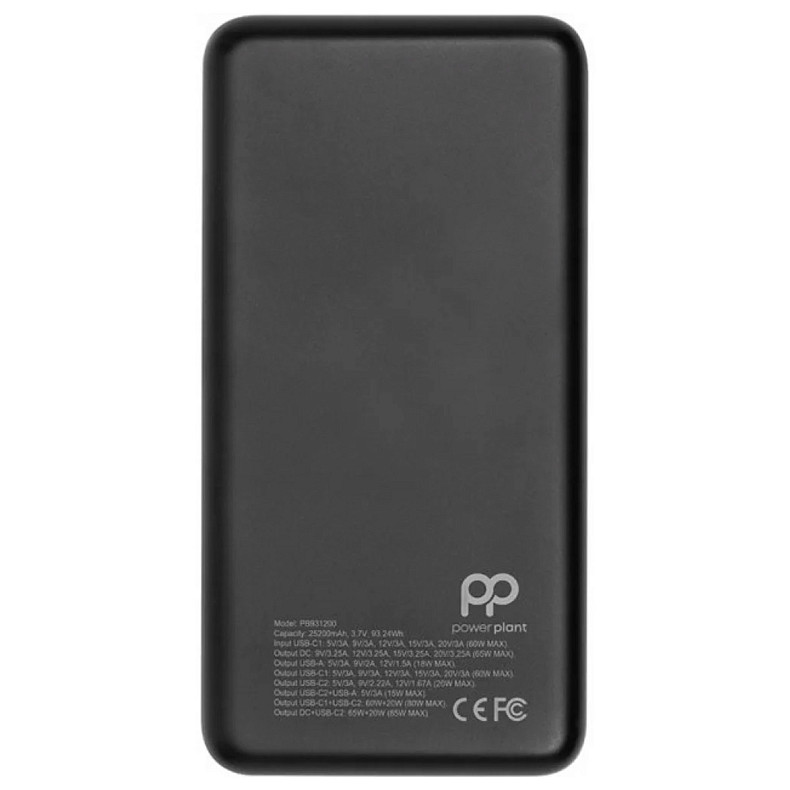 Зовнішній акумулятор PowerPlant A16005 25200mAh PD 85W DC 9V + 10 конекторів (PB931200)