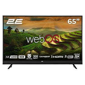 Телевизор 65" 2E LED 4K 50Hz Smart WebOS Black soundbar (2E-65A06LW)