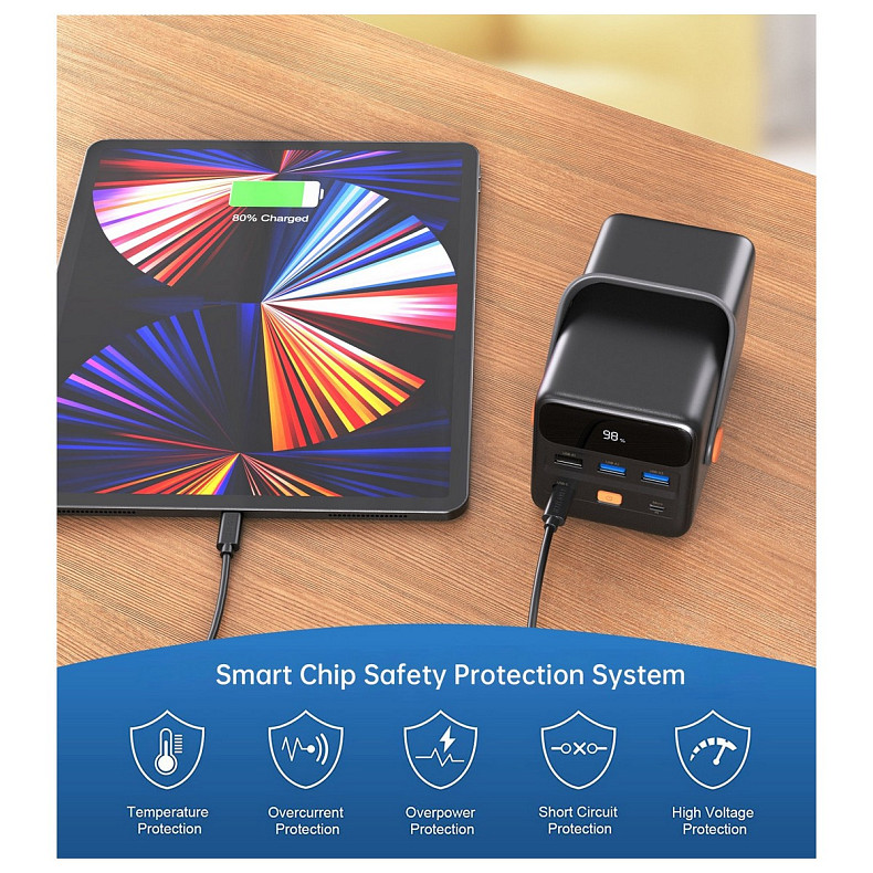 Універсальна мобільна батарея Choetech B664 50000mAh Black (B664-CCBE)