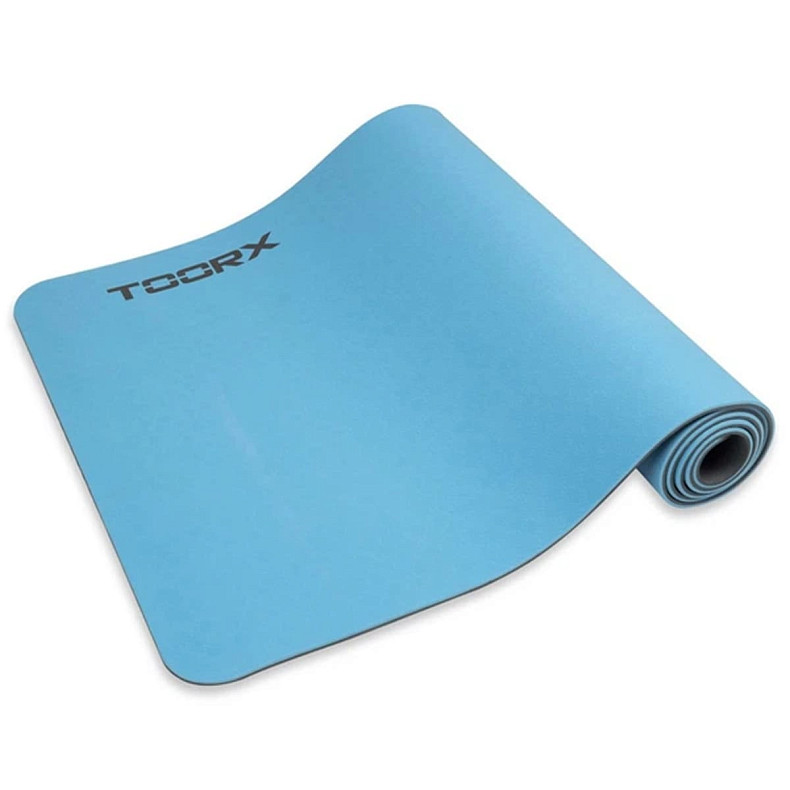 Килимок спортивний Toorx Yoga Professional TPE 183 х 60 х 0,6 см для йоги та фітнесу Azzurro/Antraci
