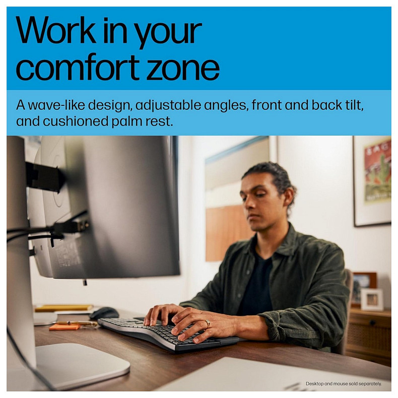 Клавіатура HP 680 Comfort Dual-Mode 111key, BT, EN/UK, чорний