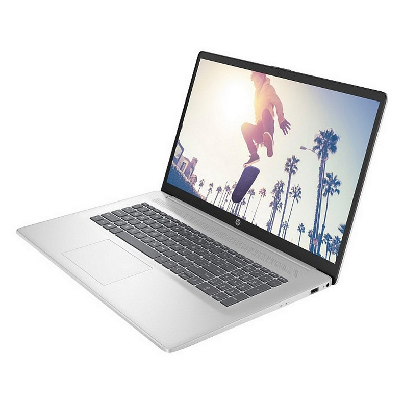 Ноутбук HP 17-cn4040ru 17.3" FHD IPS AG, Intel 7-150U, 16GB, F1TB, UMA, DOS, серебристый