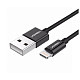 Кабель USB 2.0 AM-Lightning M, 2 м, 2.4A, Nickel Plating ABS Shell Черный, US155 UGREEN