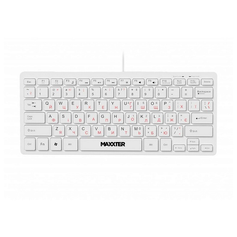 Клавиатура Maxxter KBM-C01W-UA White