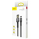 Кабель Lightning Baseus Cafule Cable special edition USB For iP 2.4A 1м Grey+Black (CALKLF-GG1)