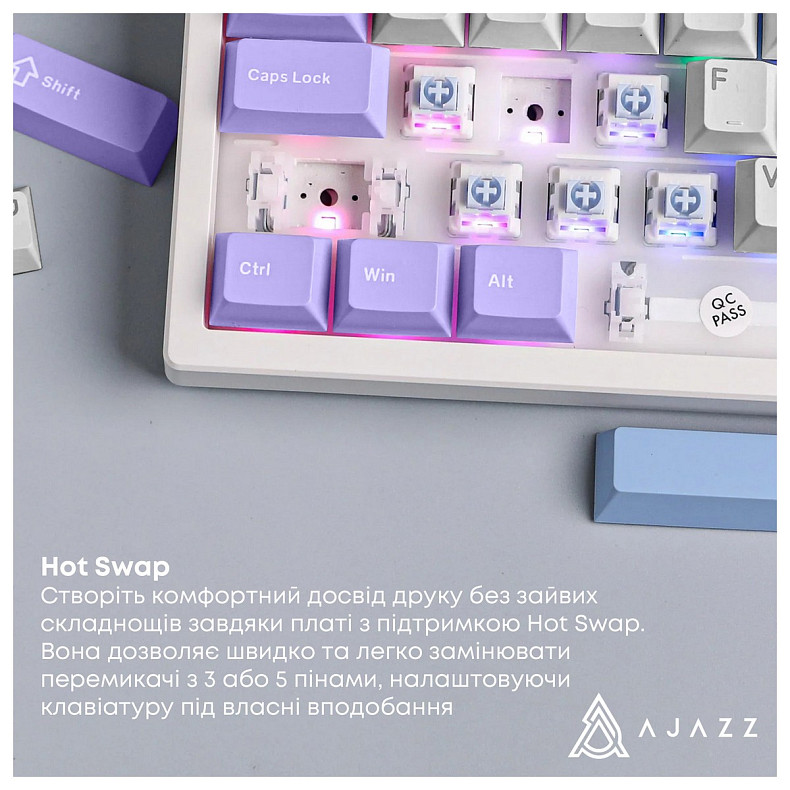 Клавиатура Ajazz AK980 V2 Gift Switch V2 White (AK980-V2-G-PWB)