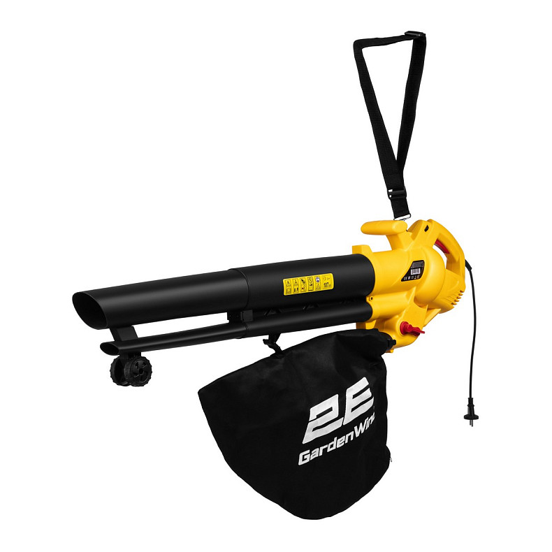 Воздуходув-пылесос садовый сетевой 2Е GardenWind 3000Вт 3в1 250км/час мешок 40л 2.7кг