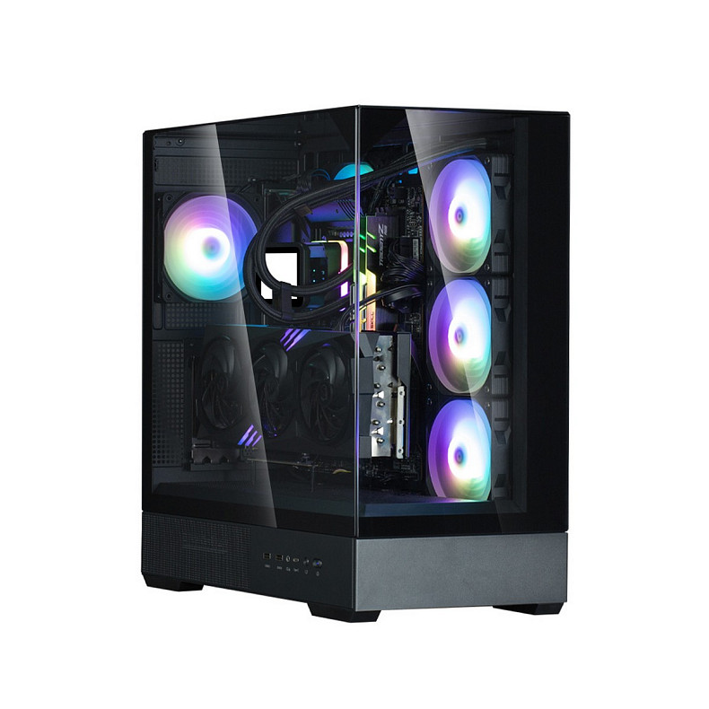 Корпус Zalman P40 Prism Plus, без БР, ARGB, VGA 420мм black