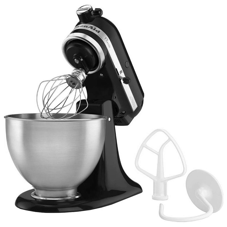 Кухонный комбайн KitchenAid CLASSIC 4,3 л 5K45SSEOB с откидным блоком черный