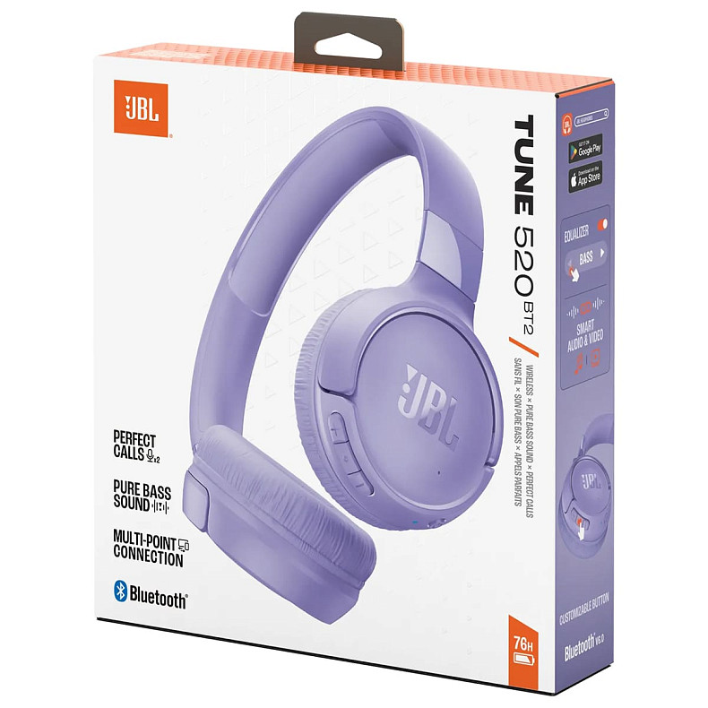 Навушники JBL Tune 520BT2 Purple (JBLT520BT2PUREU)