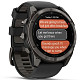 Спортивний годинник GARMIN Fenix ??8 Pro 51 mm AMOLED Sapphire Carbon Gray DLC Titanium with Black/Pebble Gray Silicone Band (010-03199-00)