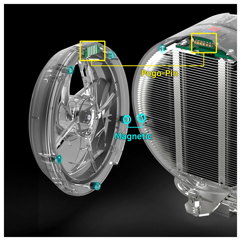 Кулер Zalman ZET5, ARGB LGA 1851, 1700, 1200, 115x, AM5, AM4, 4pin PWM, 3pin+5VARGB, black