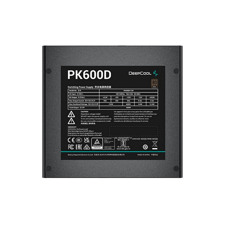 Блок питания DeepCool PK600D 600W (R-PK600D-FA0B-EU)