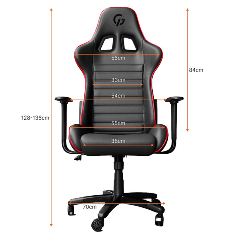 Крісло для геймерів GamePro Rush (GC-575-Black-Red)