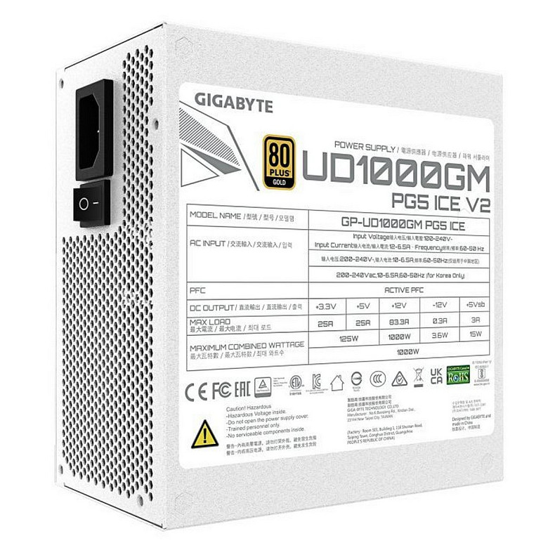Блок живлення Gigabyte GP-UD1000GM PG5 V2 ICE 1000W
