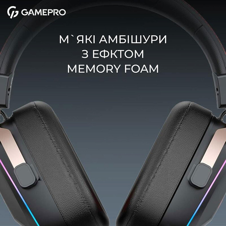 Гарнитура GamePro Asgard Valkyria RGB Tri-mode Black (HSW249)