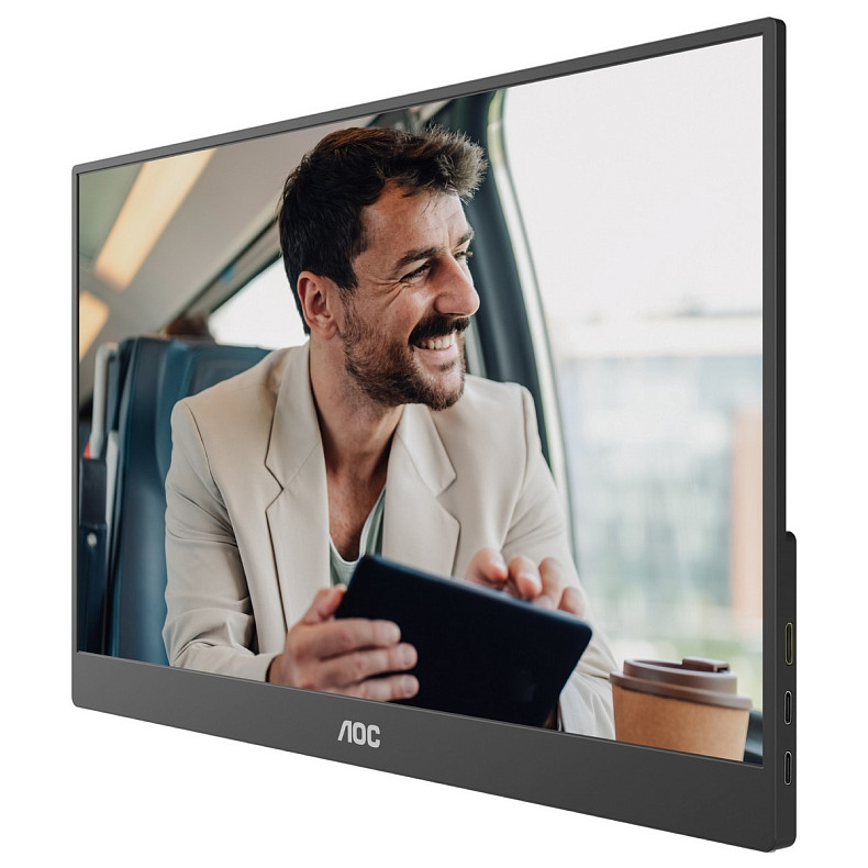 Монітор AOC 15.6" 16T20E2, IPS, HDMI, USB- C, колонки