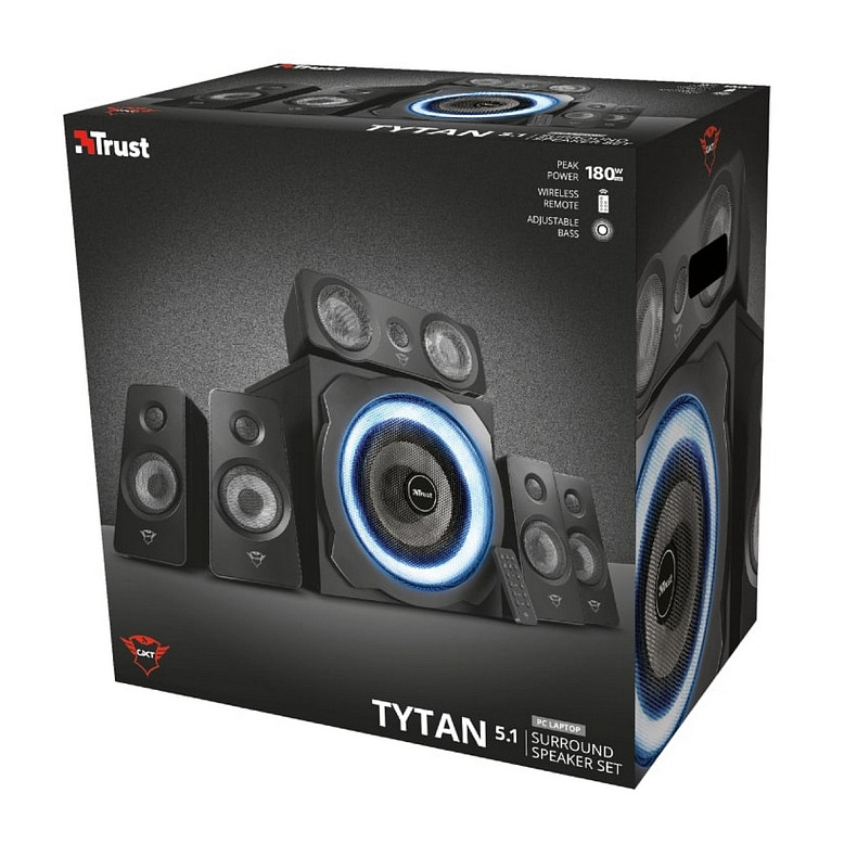 Акустична система Trust GXT 658 Tytan 5.1, 90Вт, AUX, чорний