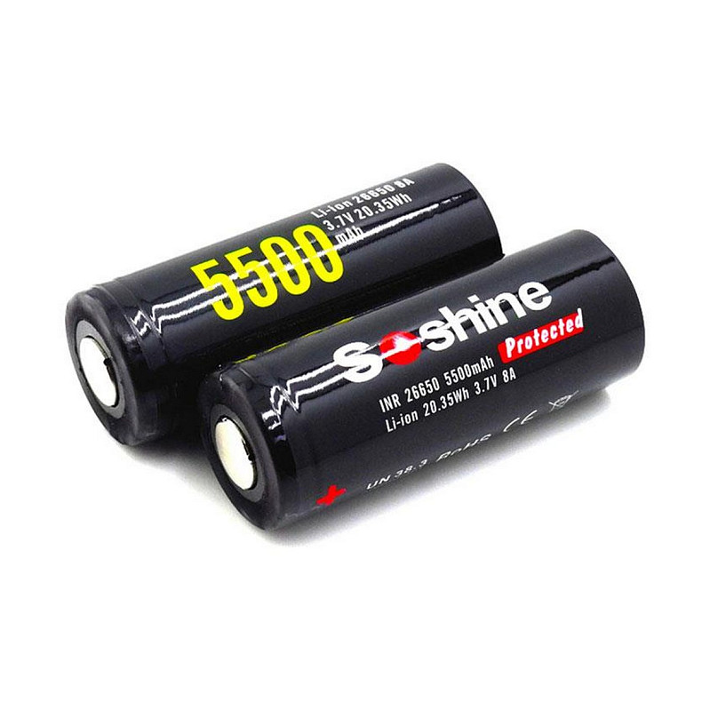 Акумулятор Soshine 26650 5500mAh 1шт