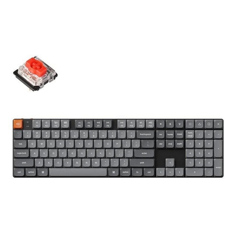 Клавиатура механическая Keychron K5 Max 104Key, Gateron MX 2.0 Red, WL/BT/USB-A, QMK, Hot-swap, RGB, чо