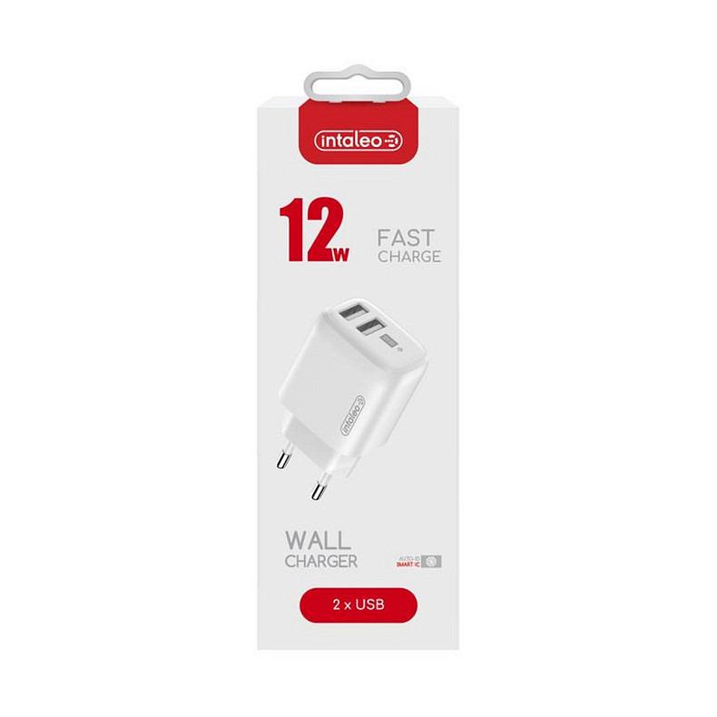 Сетевое зарядное устройство Intaleo TCG242 (2USB, 2.4A) White (1283126578281)