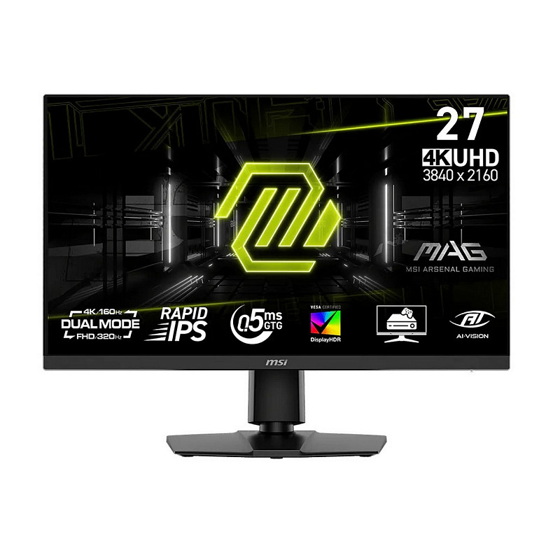Монитор MSI 27" MAG 272URDF-E16 2xHDMI, DP, 2xUSB, Audio, IPS, 3840x2160, 160Hz, 0.5ms, sRGB 131%, F