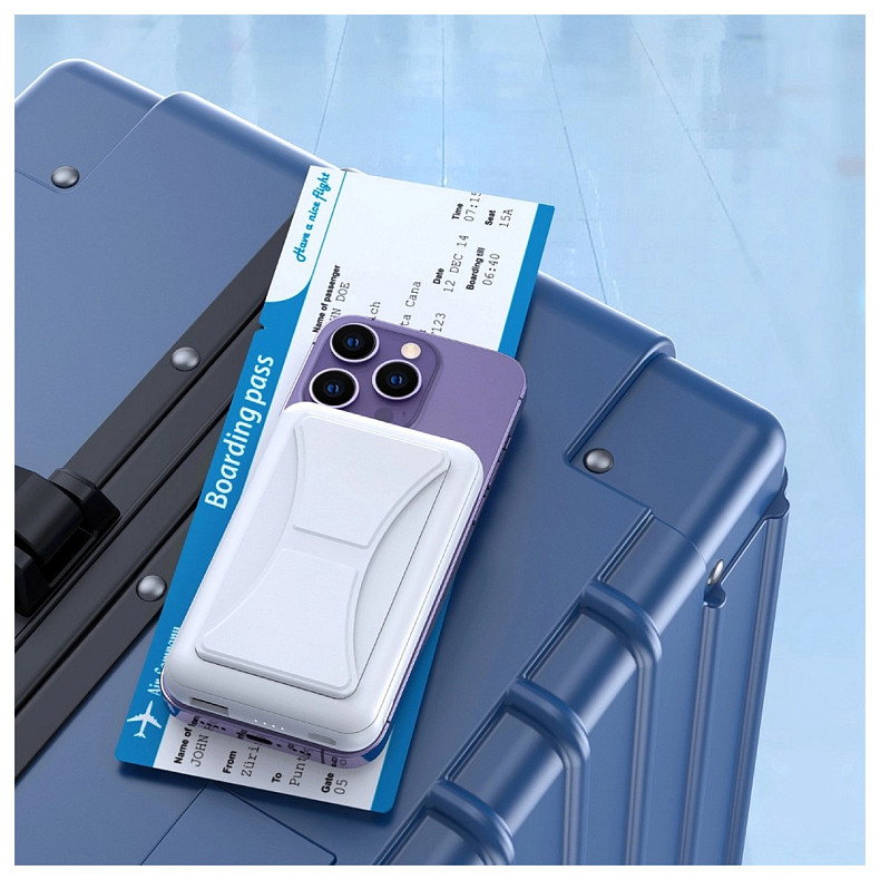 УМБ Choetech Magnetic Wireless 10000mAh 20W PD, QC3.0 USB-A+USB-C White