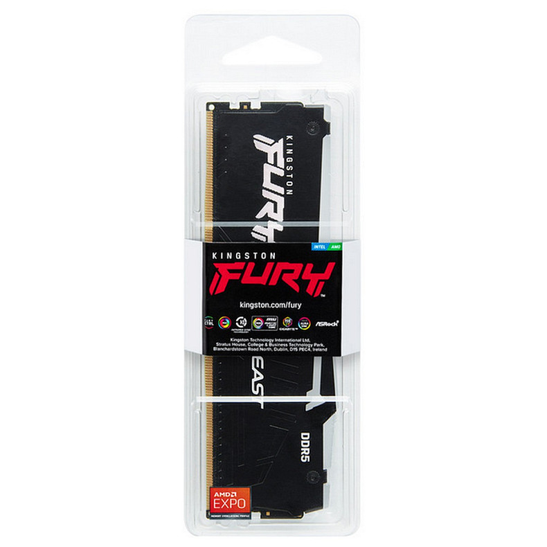 Модуль памяти DDR5 16GB/6400 Kingston Fury Beast Black (KF564C32BBE-16)