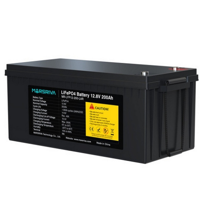 Акумуляторна батарея Marsriva LiFePo4, 12,8 V/200Ah
