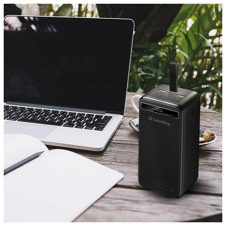 Универсальная мобильная батарея ColorWay Powerful 40000mAh Black (CW-PB400LPA4BK-PDD)