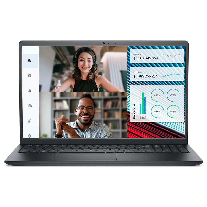 Ноутбук Dell Vostro 3520 15.6" FHD IPS AG, Intel i7-1255U, 8GB, F512GB, UMA, Lin, черный (1608PVNB3520GE_UBU)