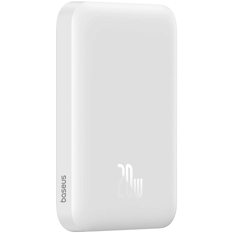 УМБ Baseus Magnetic Wireless Mini Air 6000mAh 20W PD,QC, USB-C In/Out, Qi-15W White
