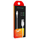 Кабель Grand-X USB-microUSB, Cu, 3A, 1м, Fast Сharge, White(PM-03W)