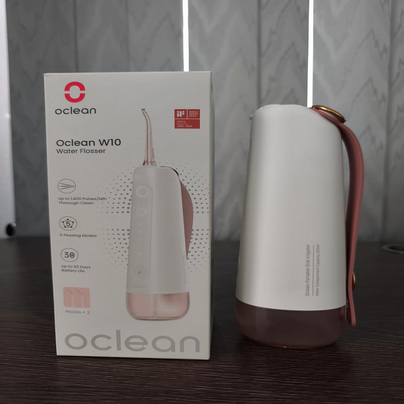 Ирригатор Oclean W10 Pink NEW-2 NOZZLES - Поврежденная упаковка