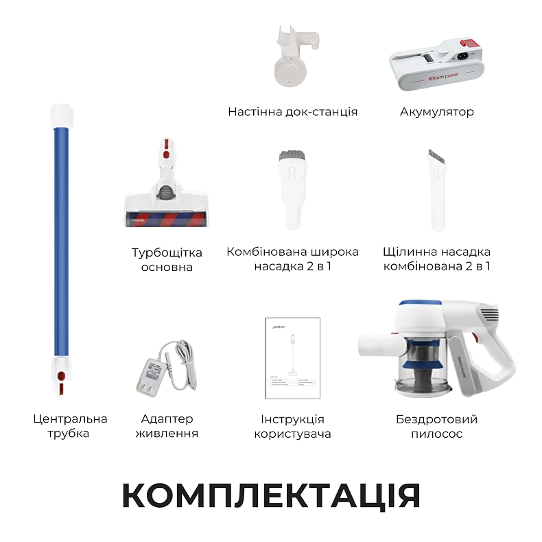 Беспроводной пылесос Jimmy JV53 Lite Blue