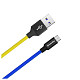 Кабель ColorWay USB-microUSB, 2.4А, 1м, Blue/Yellow (CW-CBUM052-BLY)