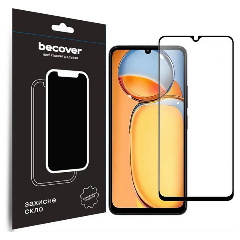 Захисне скло BeCover для Xiaomi Redmi 13C/Poco C65 Black (710491)