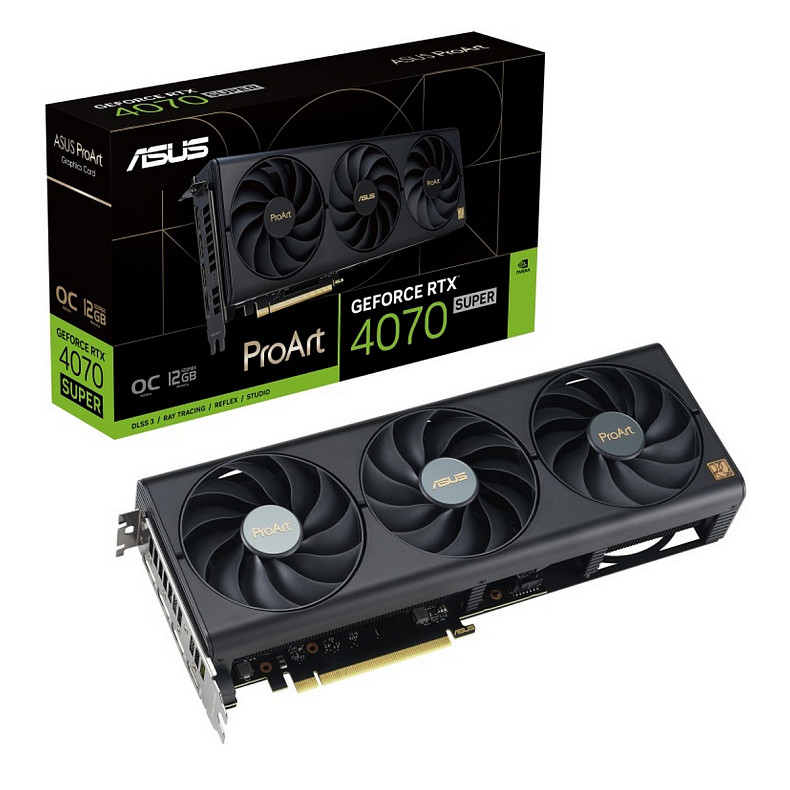 Видеокарта GF RTX 4070 Super 12GB GDDR6X ProArt OC Asus (PROART-RTX4070S-O12G)