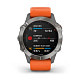 Мультиспортивные часы GARMIN Fenix 6 Sapphire Titanium with Ember Orange Band