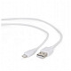 Кабель Cablexpert (CC-USB2-AMLM-W-0.1M), USB2.0 BM - Lightning, 0.1м, белый