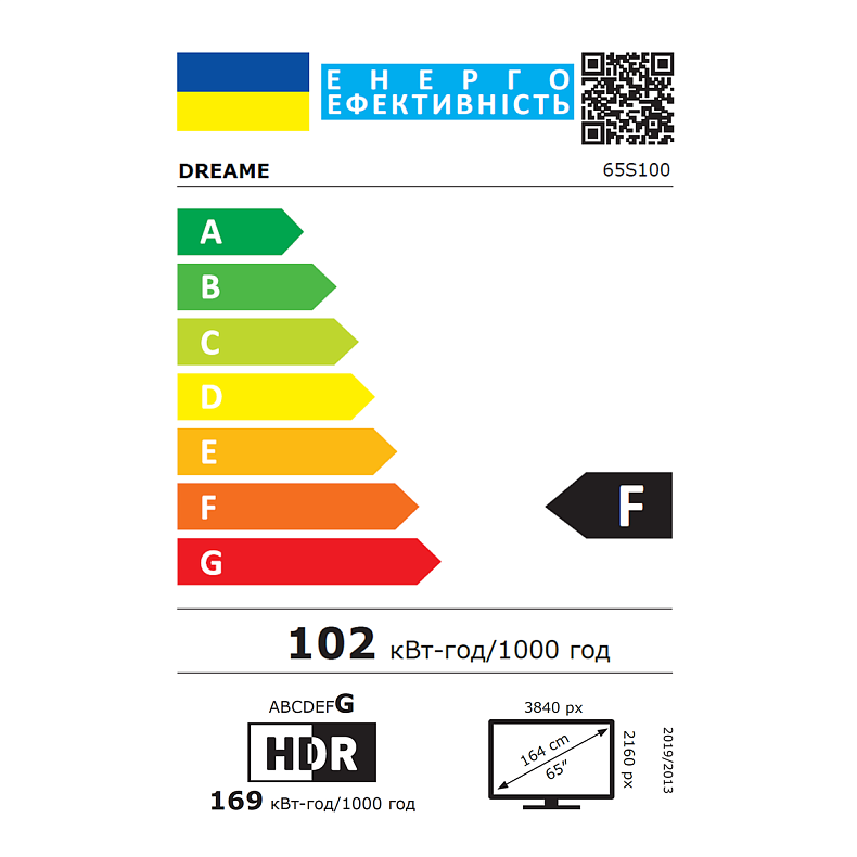 Телевізор Dreame Aura Mini LED 4K TV 65S100
